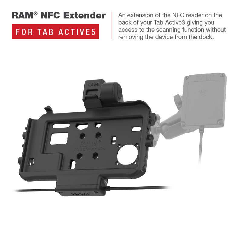 RAM® Low-Profile Power + Single USB Dock for Tab Active5 & 3 (RAM-HOL-SAM58CPT-1AU)