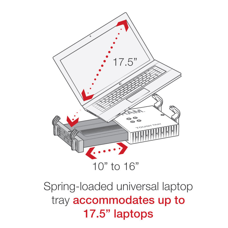 RAM® Universal Drill-Down Horizontal Laptop Mount (RAM-VBD-125-SW1)