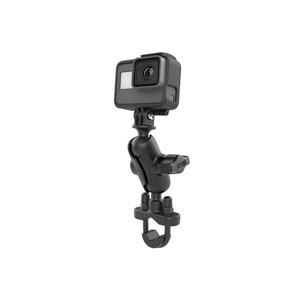 RAM® Handlebar U-Bolt Double Ball Mount with Action Camera Adapter (RAM-B-149Z-A-GOP1U)